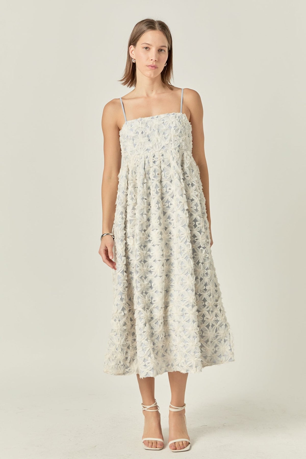 ENGLISH FACTORY - Ribbon Embroidery Puff Dress - DRESSES available at Objectrare