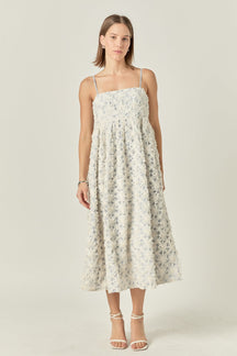 ENGLISH FACTORY - Ribbon Embroidery Puff Dress - DRESSES available at Objectrare