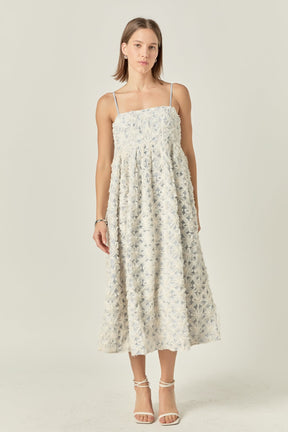 ENGLISH FACTORY - Ribbon Embroidery Puff Dress - DRESSES available at Objectrare