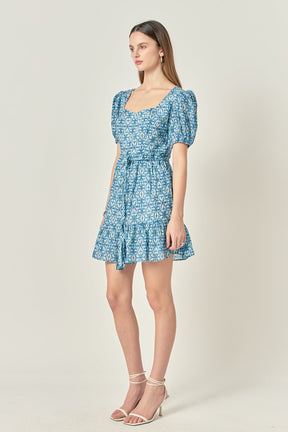 ENGLISH FACTORY - Tie Dye Print Braided Belt Mini Dress - DRESSES available at Objectrare