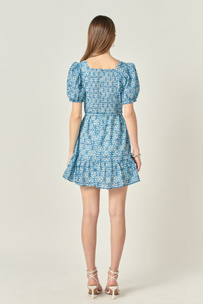ENGLISH FACTORY - Tie Dye Print Braided Belt Mini Dress - DRESSES available at Objectrare