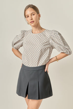 ENGLISH FACTORY - Floral Print Puff Sleeve Top - TOPS available at Objectrare