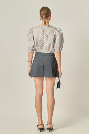 ENGLISH FACTORY - Floral Print Puff Sleeve Top - TOPS available at Objectrare