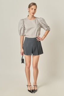 ENGLISH FACTORY - Floral Print Puff Sleeve Top - TOPS available at Objectrare
