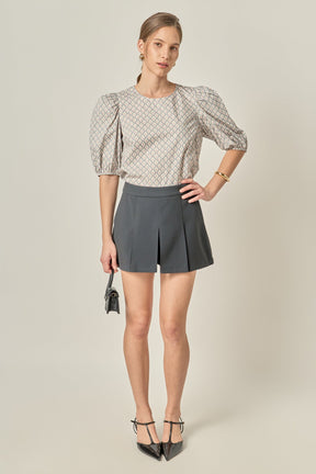 ENGLISH FACTORY - Floral Print Puff Sleeve Top - TOPS available at Objectrare