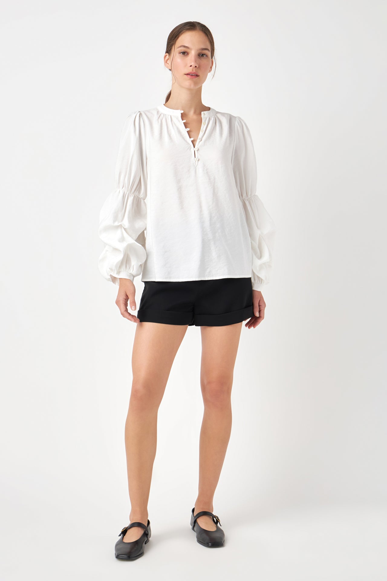 ENGLISH FACTORY - Blouson Sleeve Blouse - SHIRTS & BLOUSES available at Objectrare