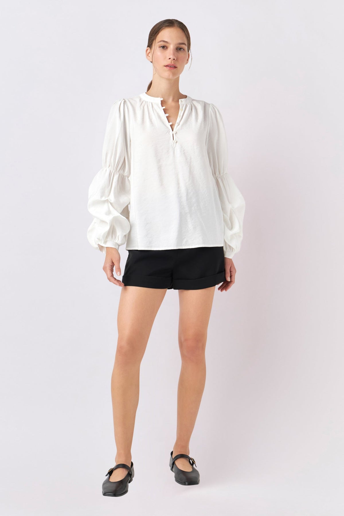 ENGLISH FACTORY - Blouson Sleeve Blouse - SHIRTS & BLOUSES available at Objectrare