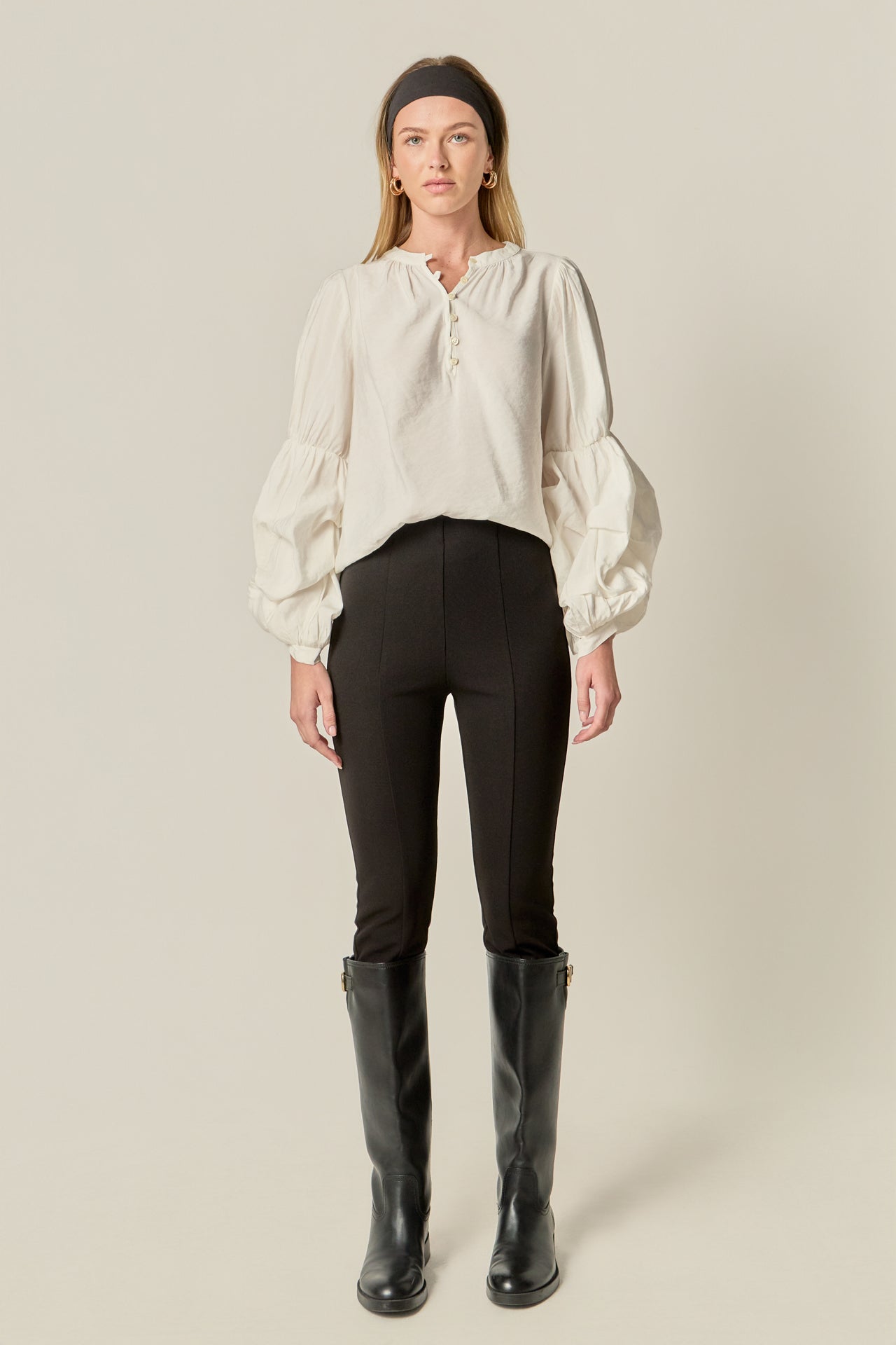 ENGLISH FACTORY - Blouson Sleeve Blouse - BLOUSES available at Objectrare