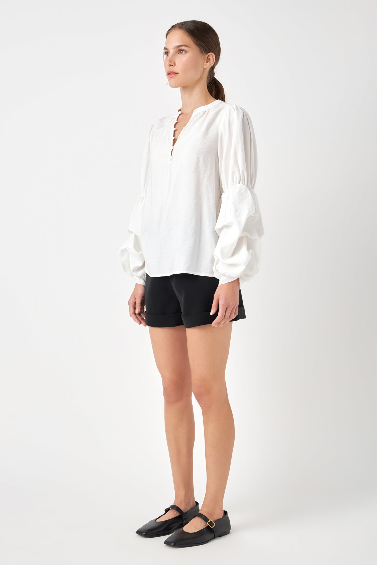 ENGLISH FACTORY - Blouson Sleeve Blouse - SHIRTS & BLOUSES available at Objectrare