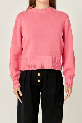 ENGLISH FACTORY - Relaxed Fit Pink Sweater - SWEATERS & KNITS available at Objectrare