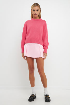 ENGLISH FACTORY - Relaxed Fit Pink Sweater - SWEATERS & KNITS available at Objectrare