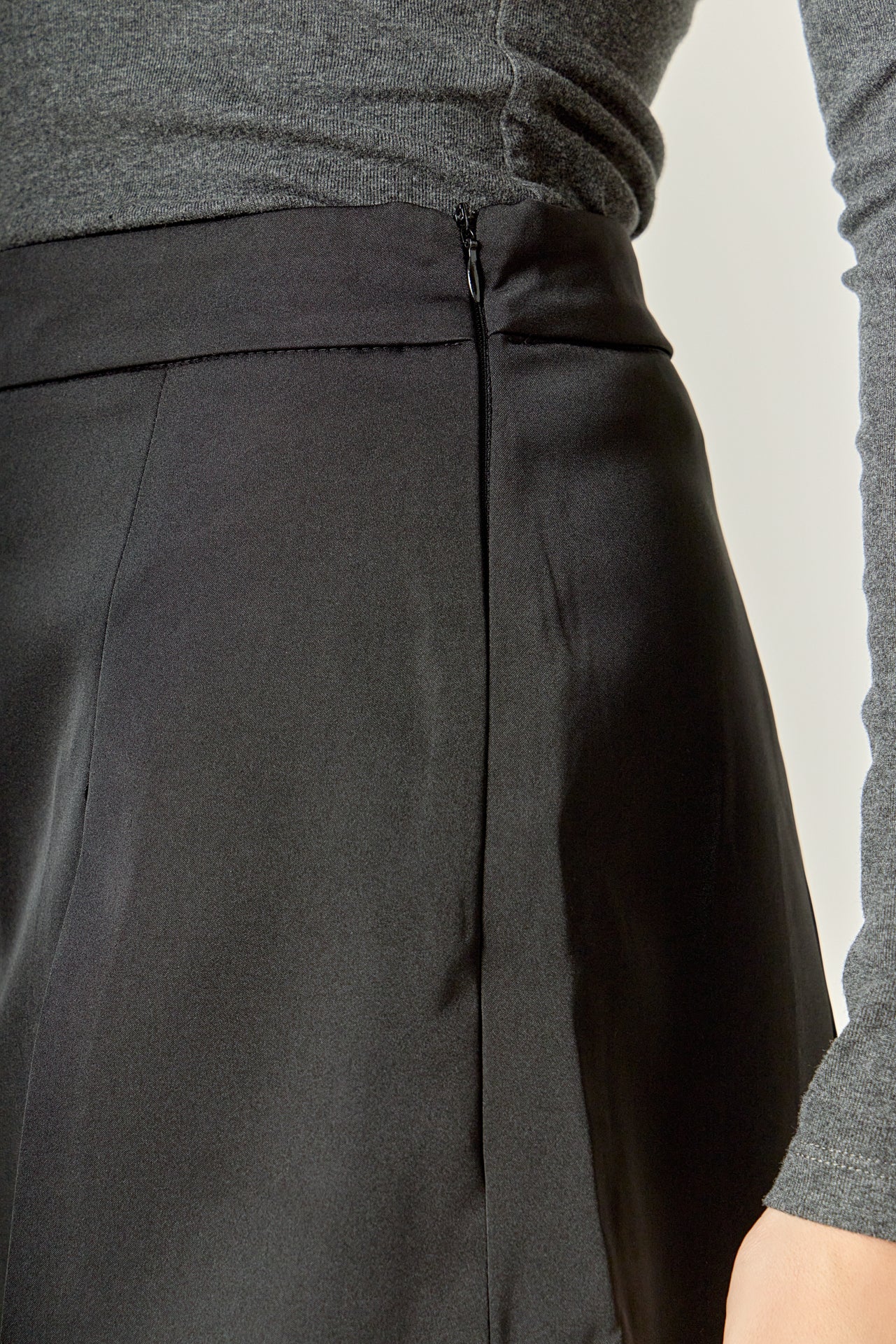 Satin Single Pleat Skort