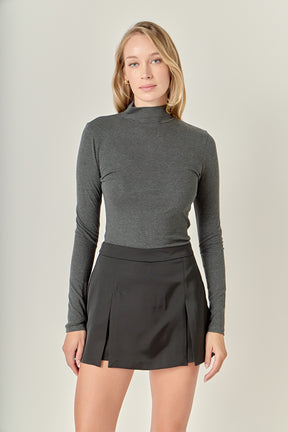 Satin Single Pleat Skort