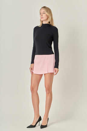 ENGLISH FACTORY - Satin Single Pleat Skort - SKORTS available at Objectrare