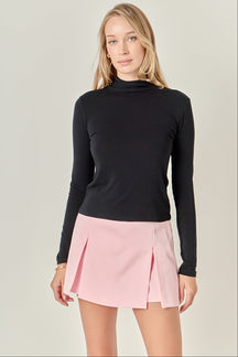 Satin Single Pleat Skort