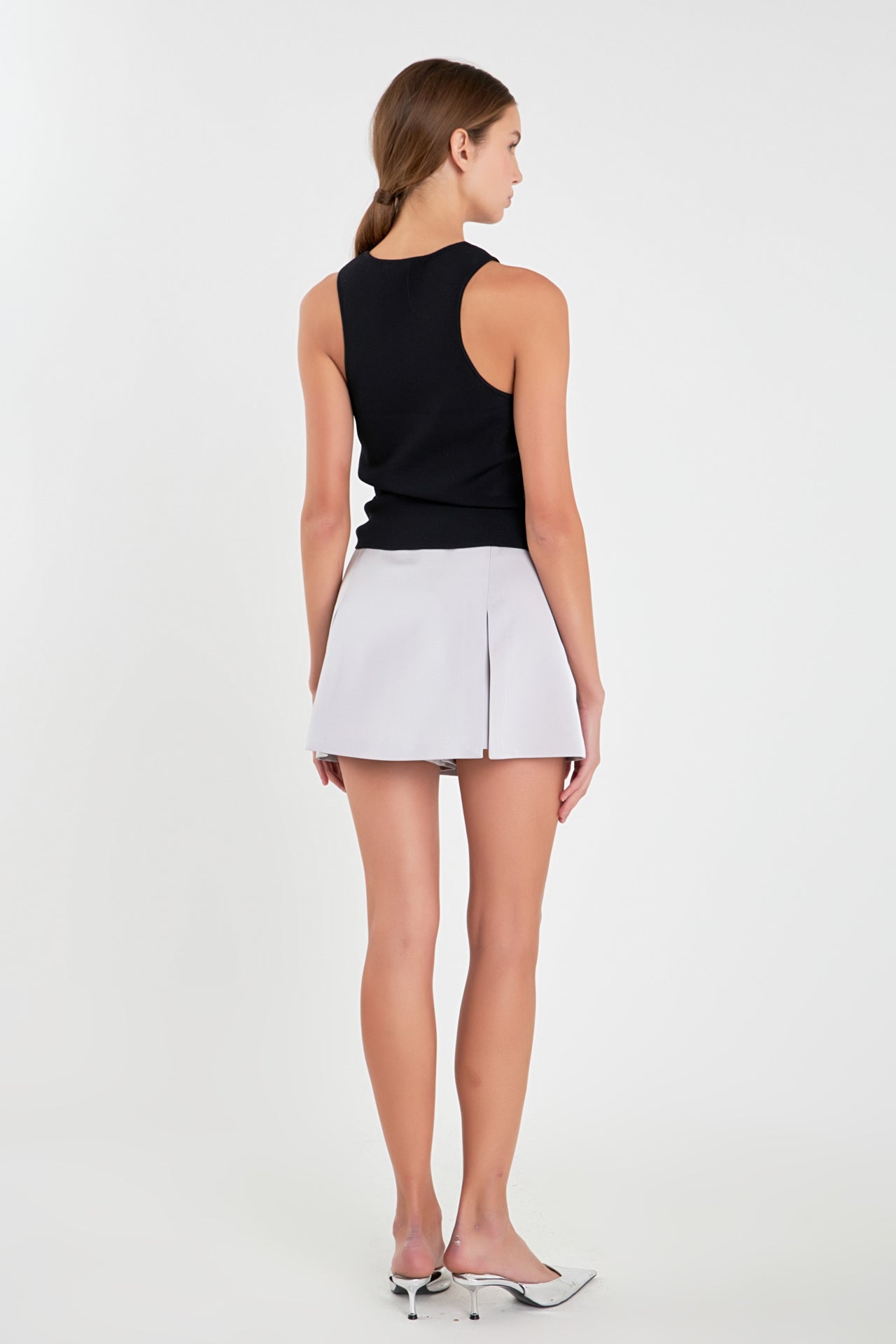 English Factory - Satin Single Pleat Skort