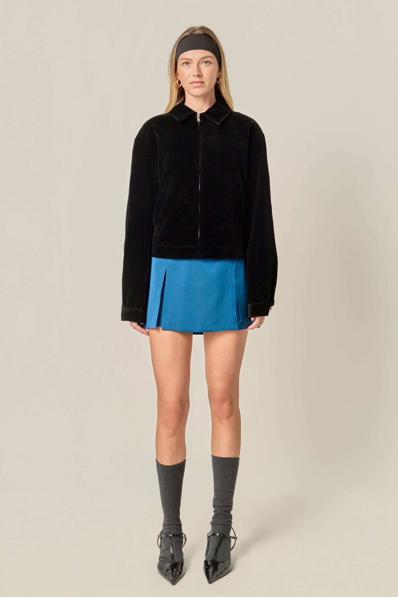 ENGLISH FACTORY - Satin Single Pleat Skort - SKORTS available at Objectrare