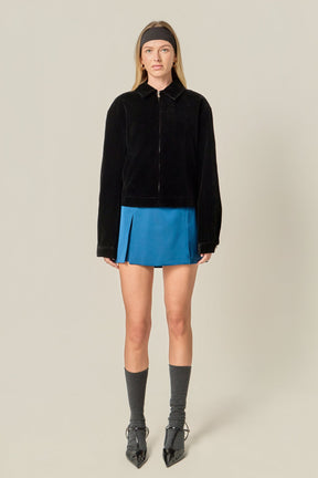 ENGLISH FACTORY - Satin Single Pleat Skort - SKORTS available at Objectrare