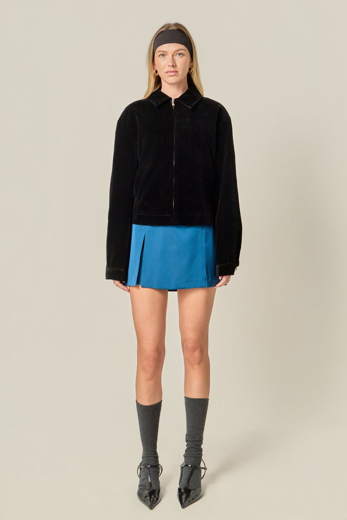 ENGLISH FACTORY - Satin Single Pleat Skort - SKORTS available at Objectrare