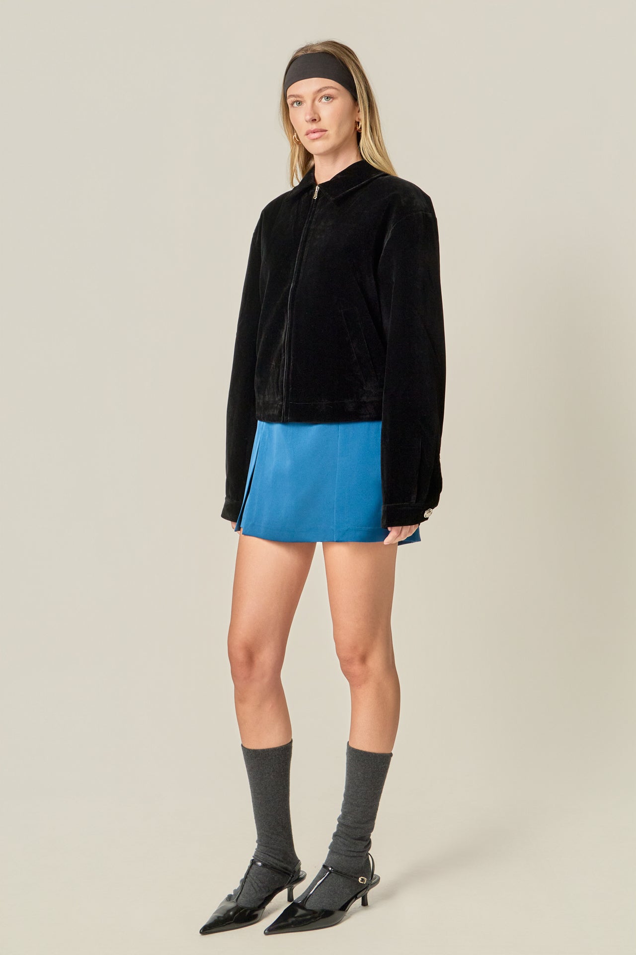 ENGLISH FACTORY - Satin Single Pleat Skort - SKORTS available at Objectrare