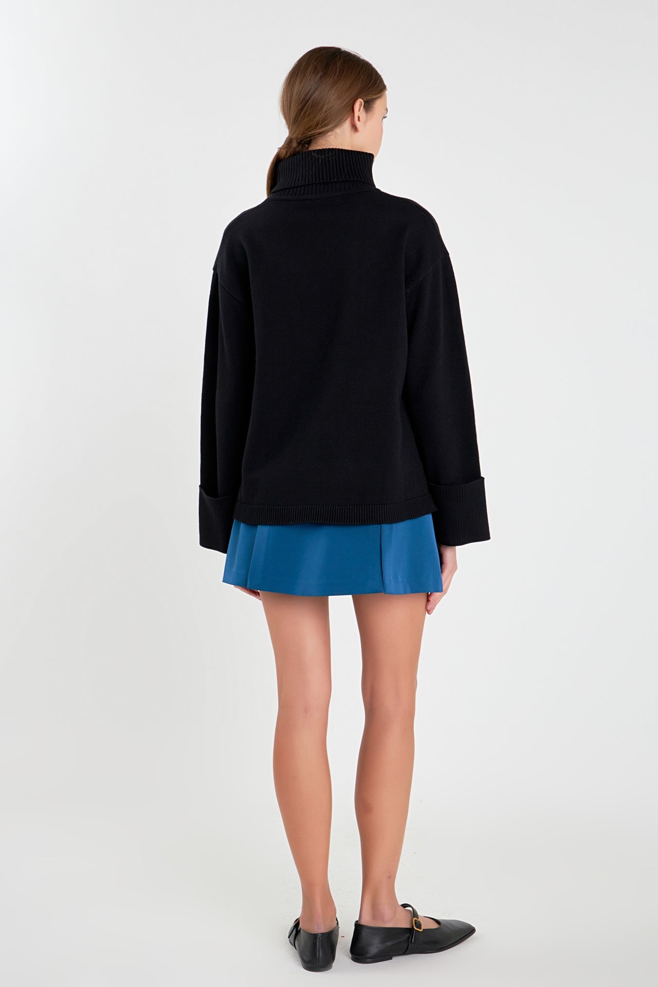 Satin Single Pleat Skort