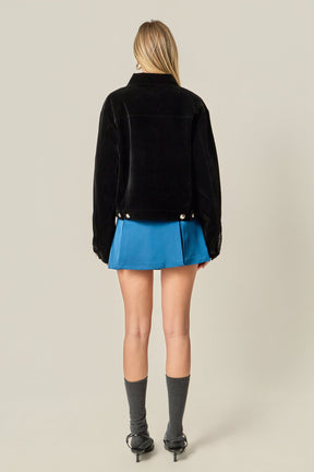 ENGLISH FACTORY - Satin Single Pleat Skort - SKORTS available at Objectrare