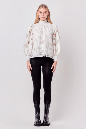 ENGLISH FACTORY - Embroidered Cotton Blouse with Smocked Neck - SHIRTS & BLOUSES available at Objectrare