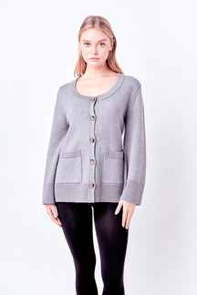 Scoop Neck Cardigan