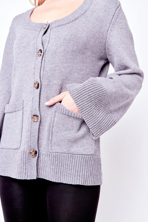 Scoop Neck Cardigan