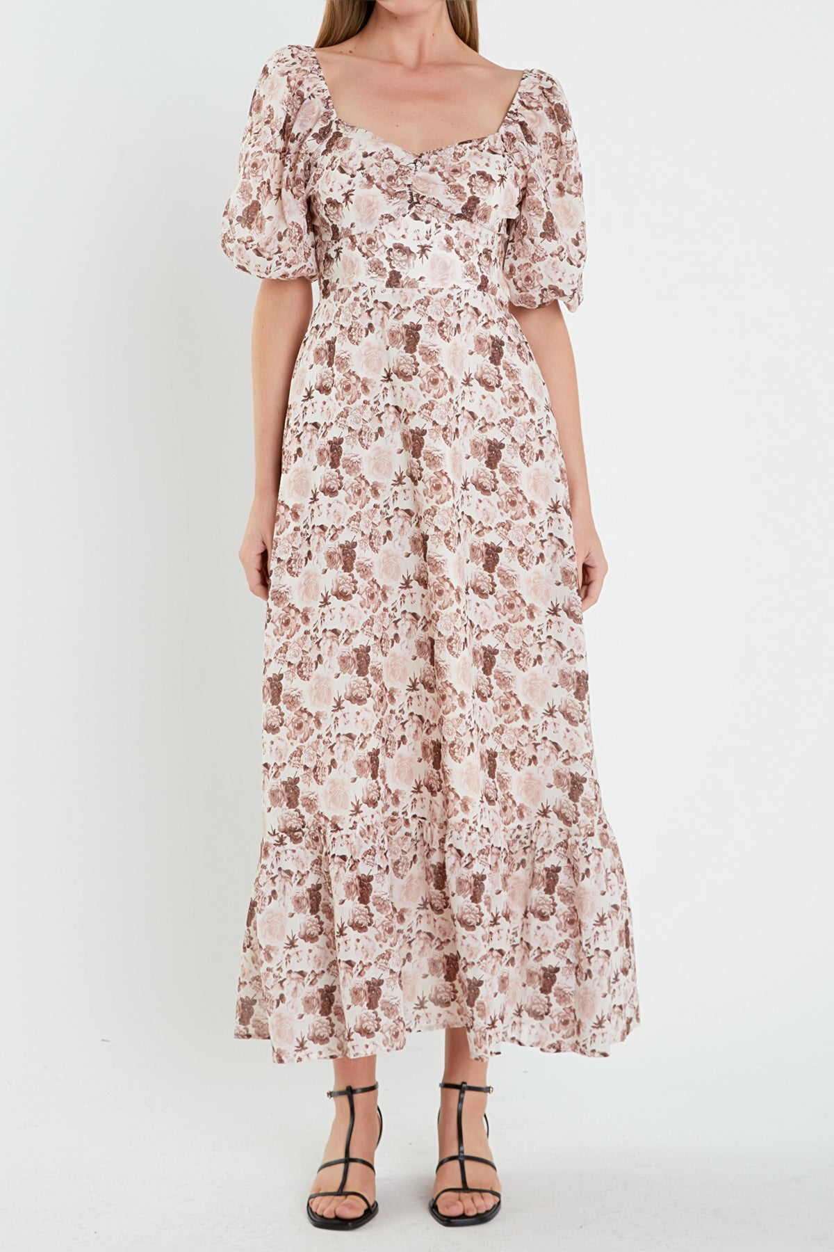 ENGLISH FACTORY - Linen Floral Maxi Dress - DRESSES available at Objectrare