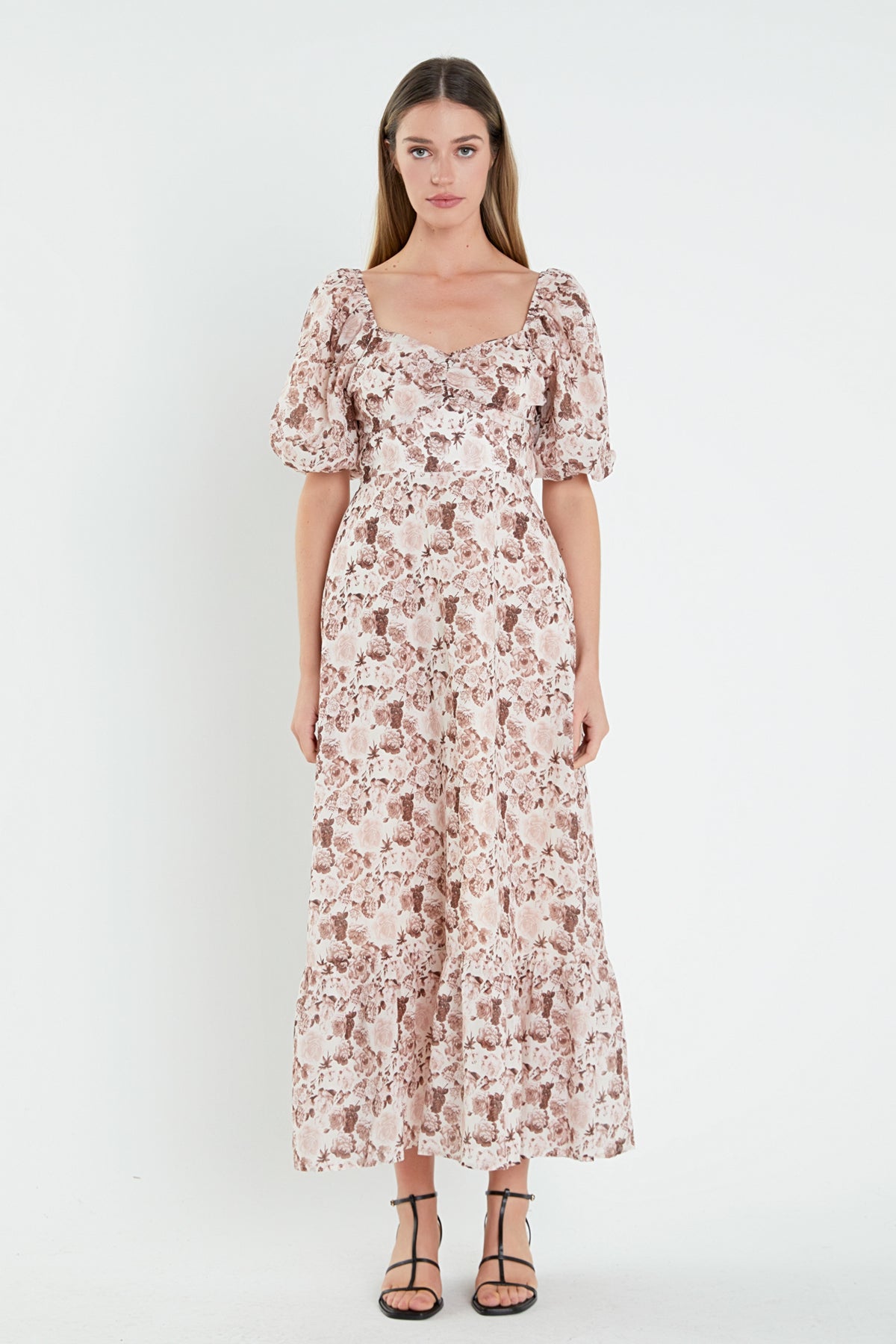ENGLISH FACTORY - Linen Floral Maxi Dress - DRESSES available at Objectrare
