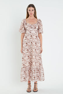 ENGLISH FACTORY - English Factory - Linen Floral Maxi Dress - DRESSES available at Objectrare