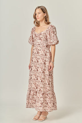 ENGLISH FACTORY - Linen Floral Maxi Dress - DRESSES available at Objectrare