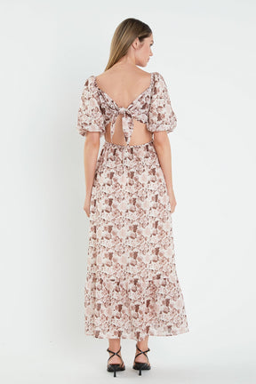 ENGLISH FACTORY - Linen Floral Maxi Dress - DRESSES available at Objectrare