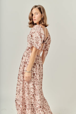 ENGLISH FACTORY - Linen Floral Maxi Dress - DRESSES available at Objectrare