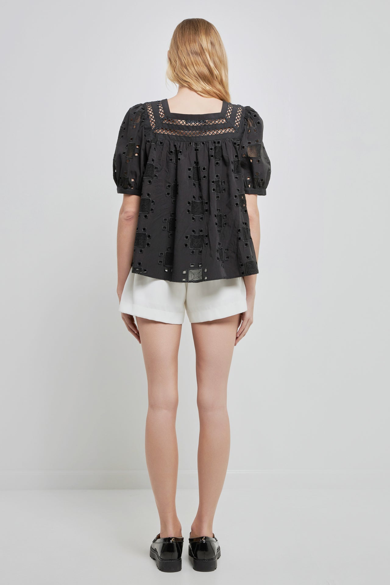 ENGLISH FACTORY - English Factory - Square Neck Embroidered Top - TOPS available at Objectrare