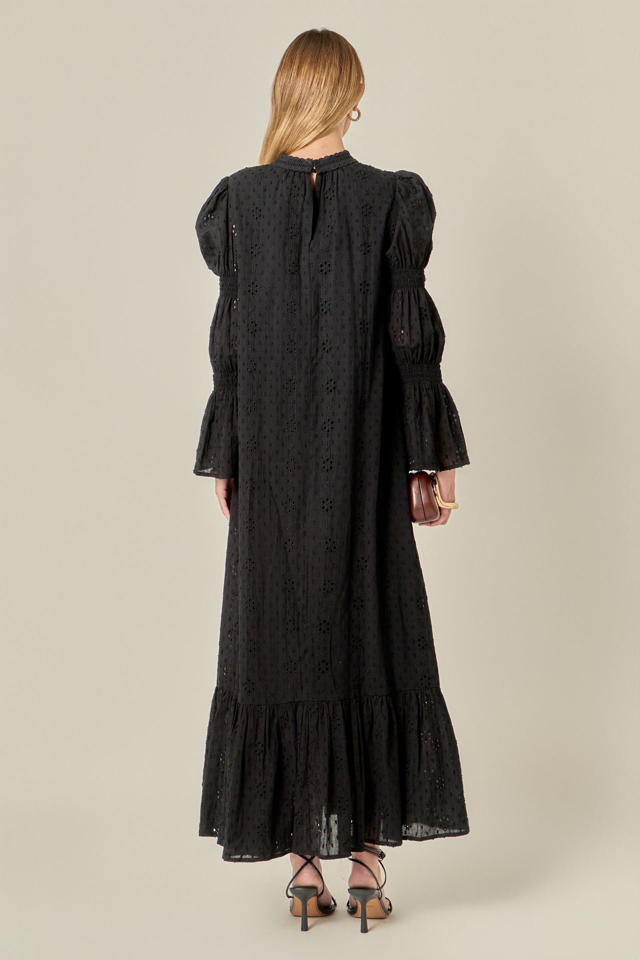 ENGLISH FACTORY - Embroidered Swiss Dot Maxi Dress - DRESSES available at Objectrare