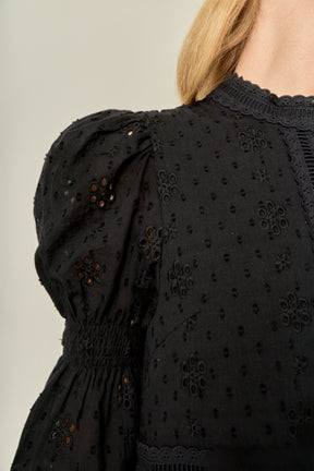 ENGLISH FACTORY - Embroidered Swiss Dot Maxi Dress - DRESSES available at Objectrare