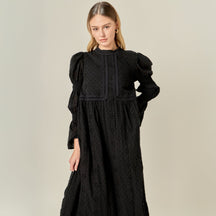ENGLISH FACTORY - Embroidered Swiss Dot Maxi Dress - DRESSES available at Objectrare
