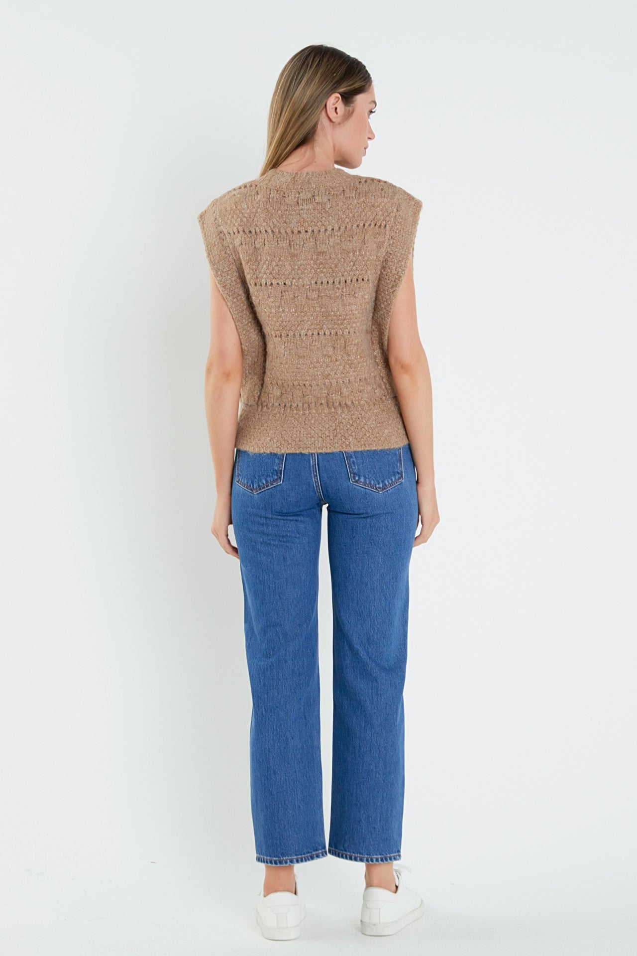 ENGLISH FACTORY - Chunky Textured Knit Vest - SWEATERS & KNITS available at Objectrare
