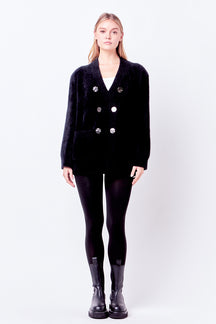 ENGLISH FACTORY - Knit Blazer Cardigan - SWEATERS & KNITS available at Objectrare