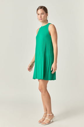 ENGLISH FACTORY - Pleated A-line Knit Mini Dress- Sold Out - DRESSES available at Objectrare