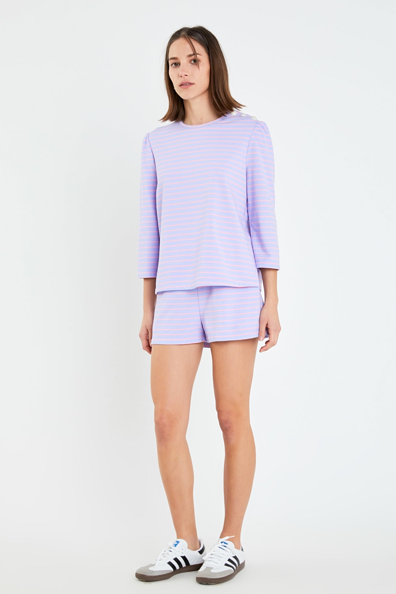 ENGLISH FACTORY - Striped Breton Shorts - SHORTS available at Objectrare