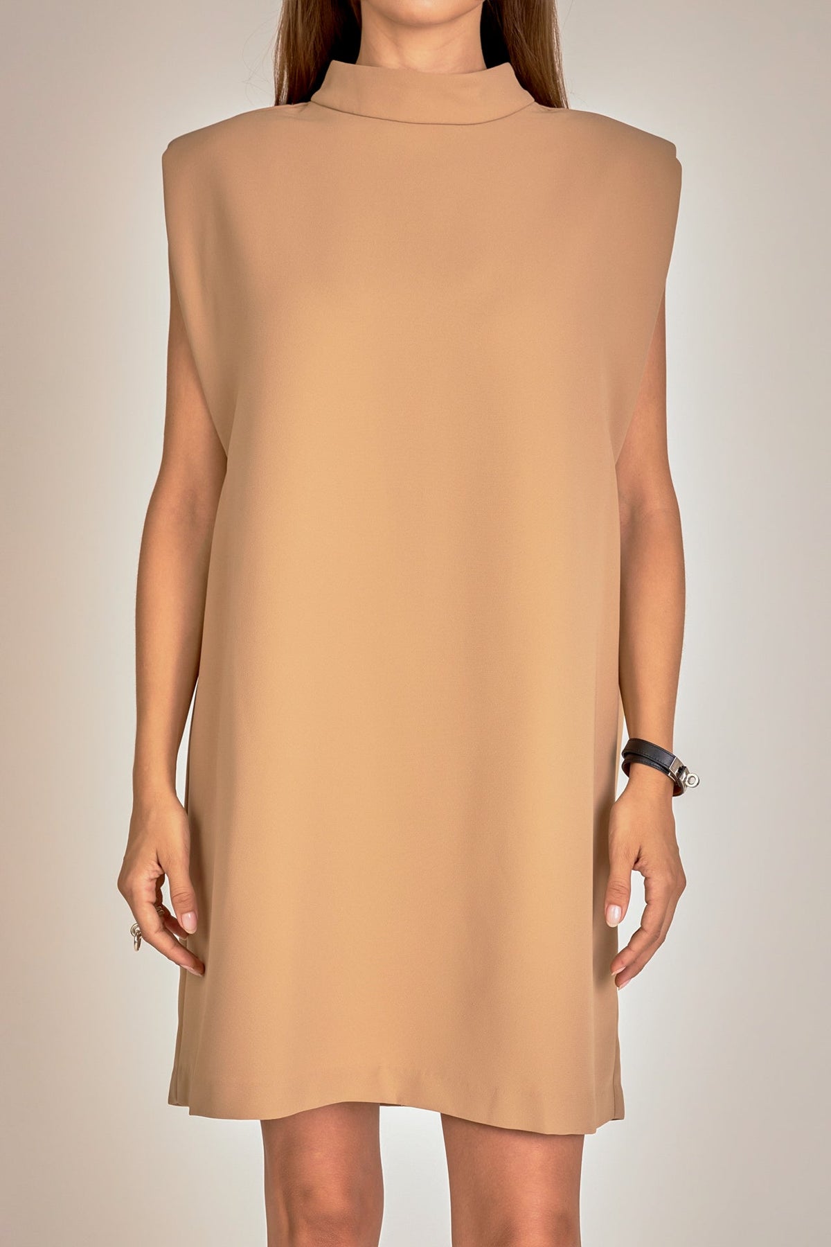 ENGLISH FACTORY - English Factory - Mock Neck Sleeveless Shift Dress - DRESSES available at Objectrare