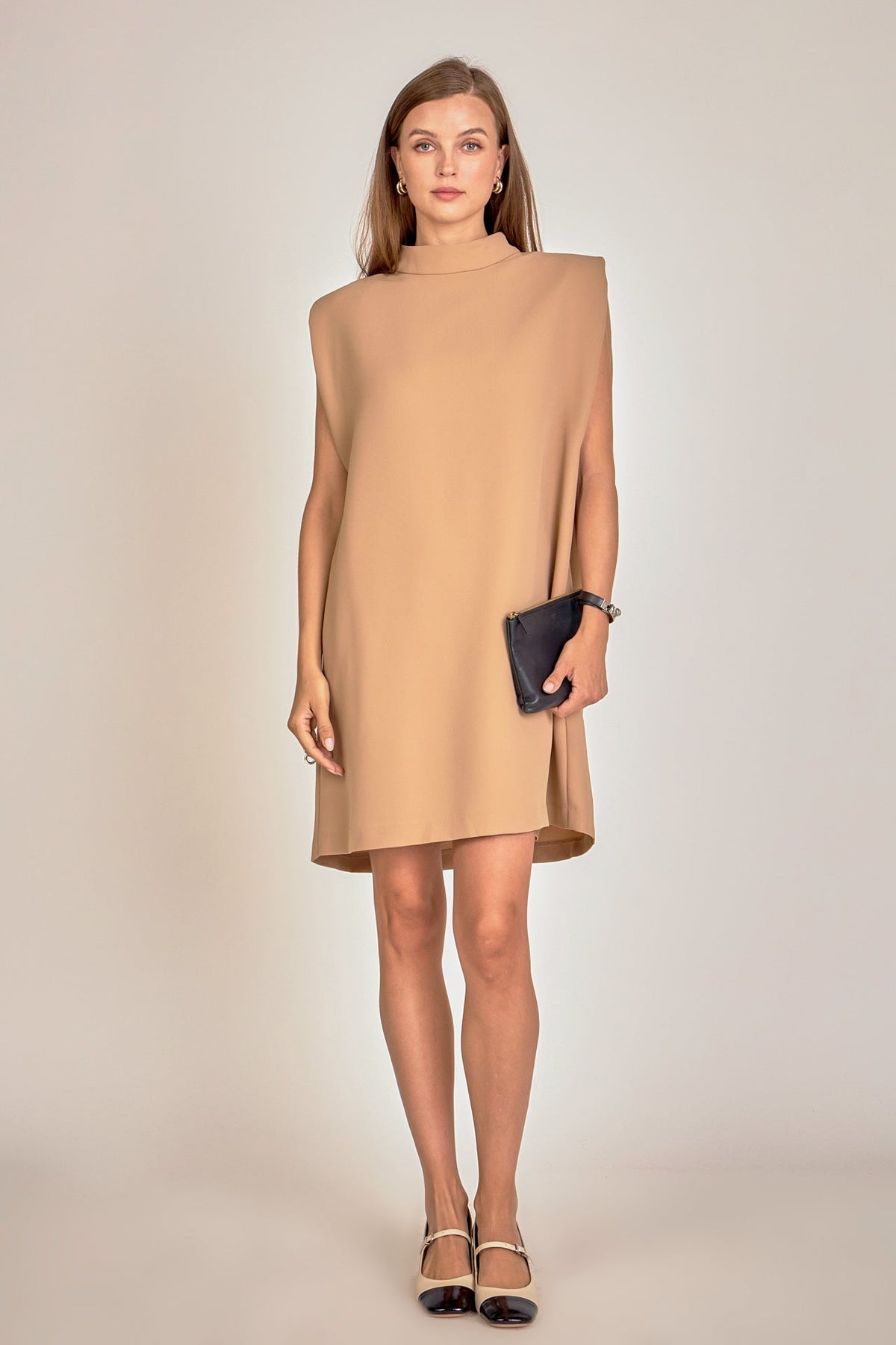 ENGLISH FACTORY - English Factory - Mock Neck Sleeveless Shift Dress - DRESSES available at Objectrare