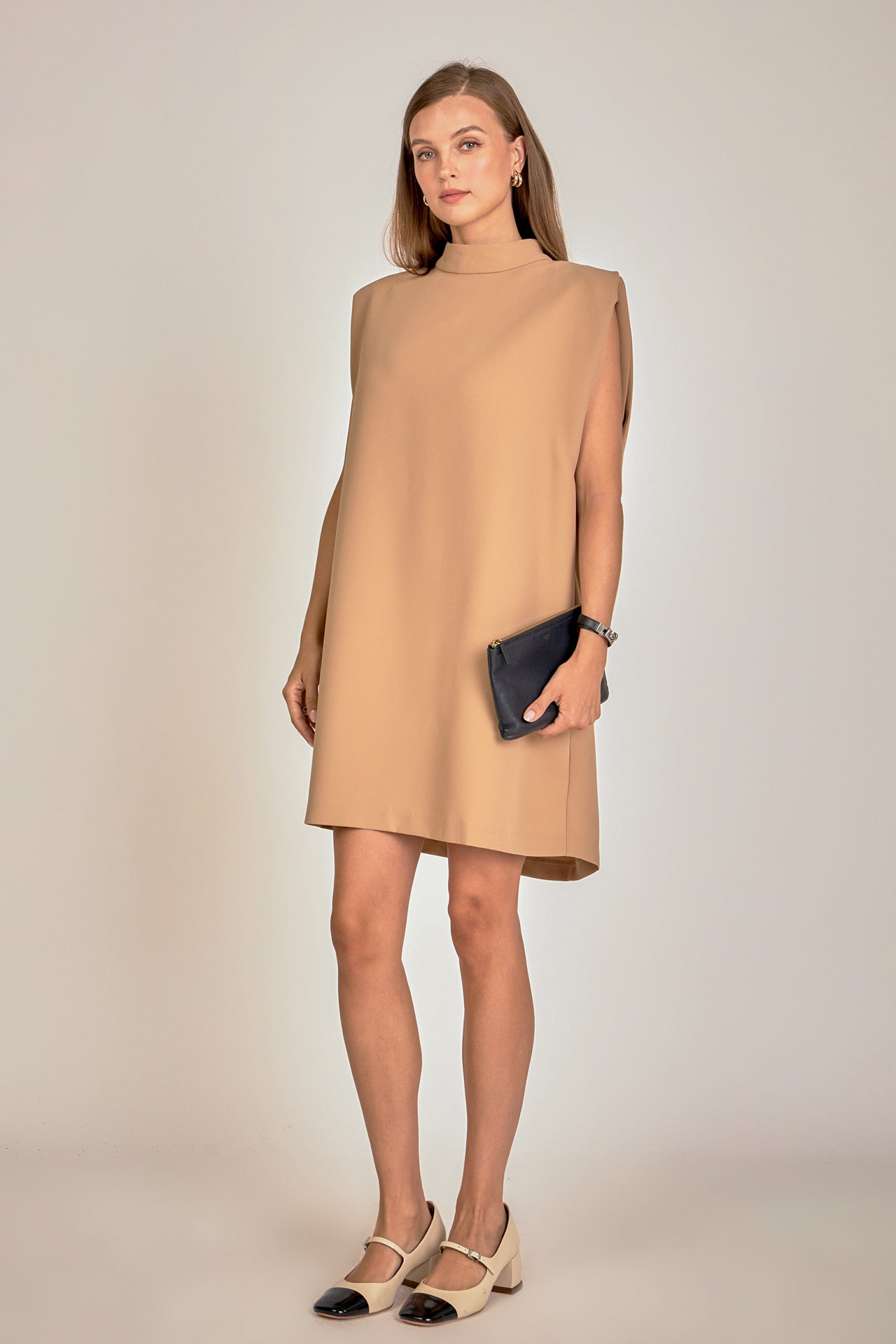 ENGLISH FACTORY - English Factory - Mock Neck Sleeveless Shift Dress - Final Sale - DRESSES available at Objectrare