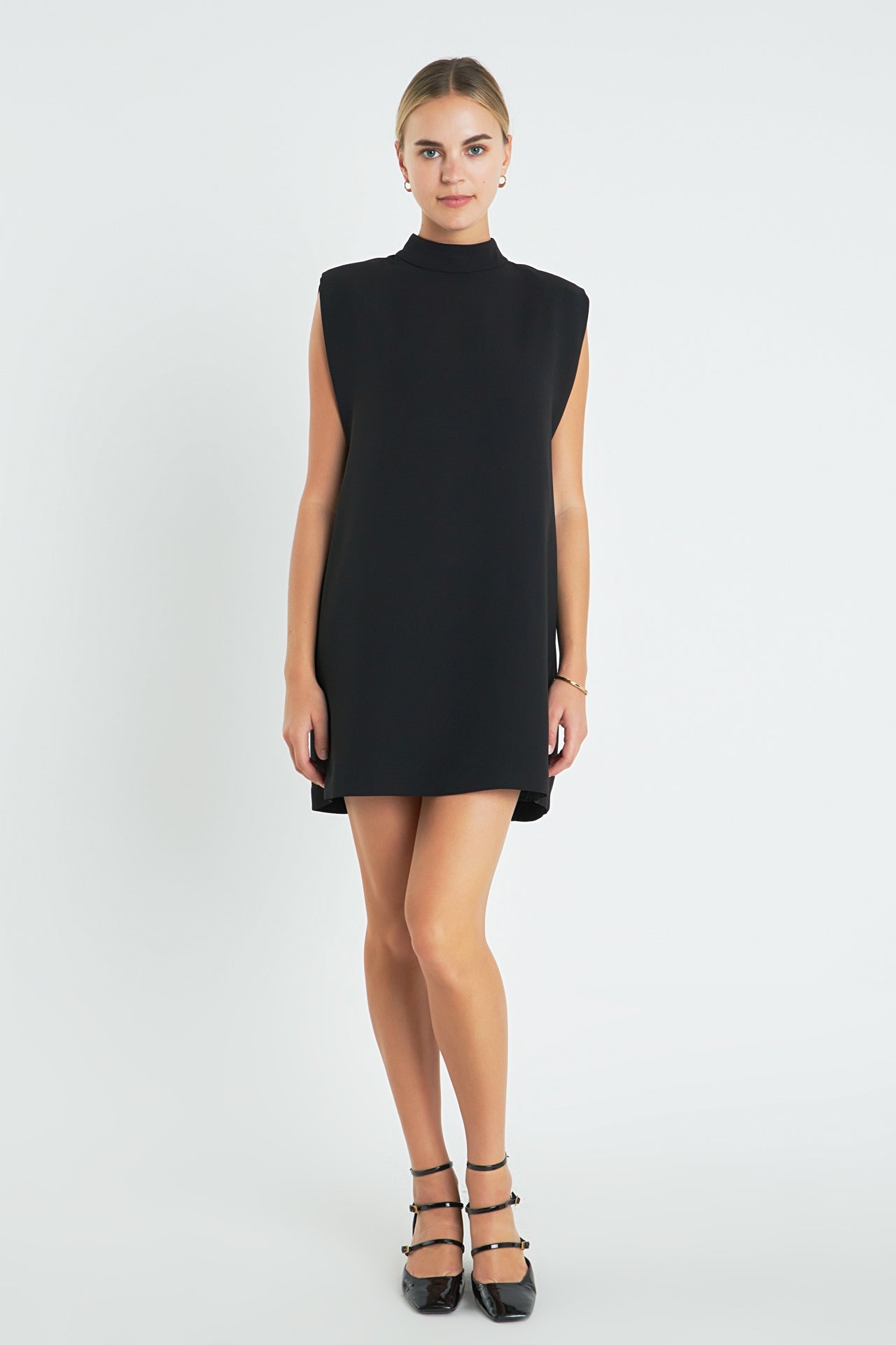 ENGLISH FACTORY - Mock Neck Shift Dress - DRESSES available at Objectrare