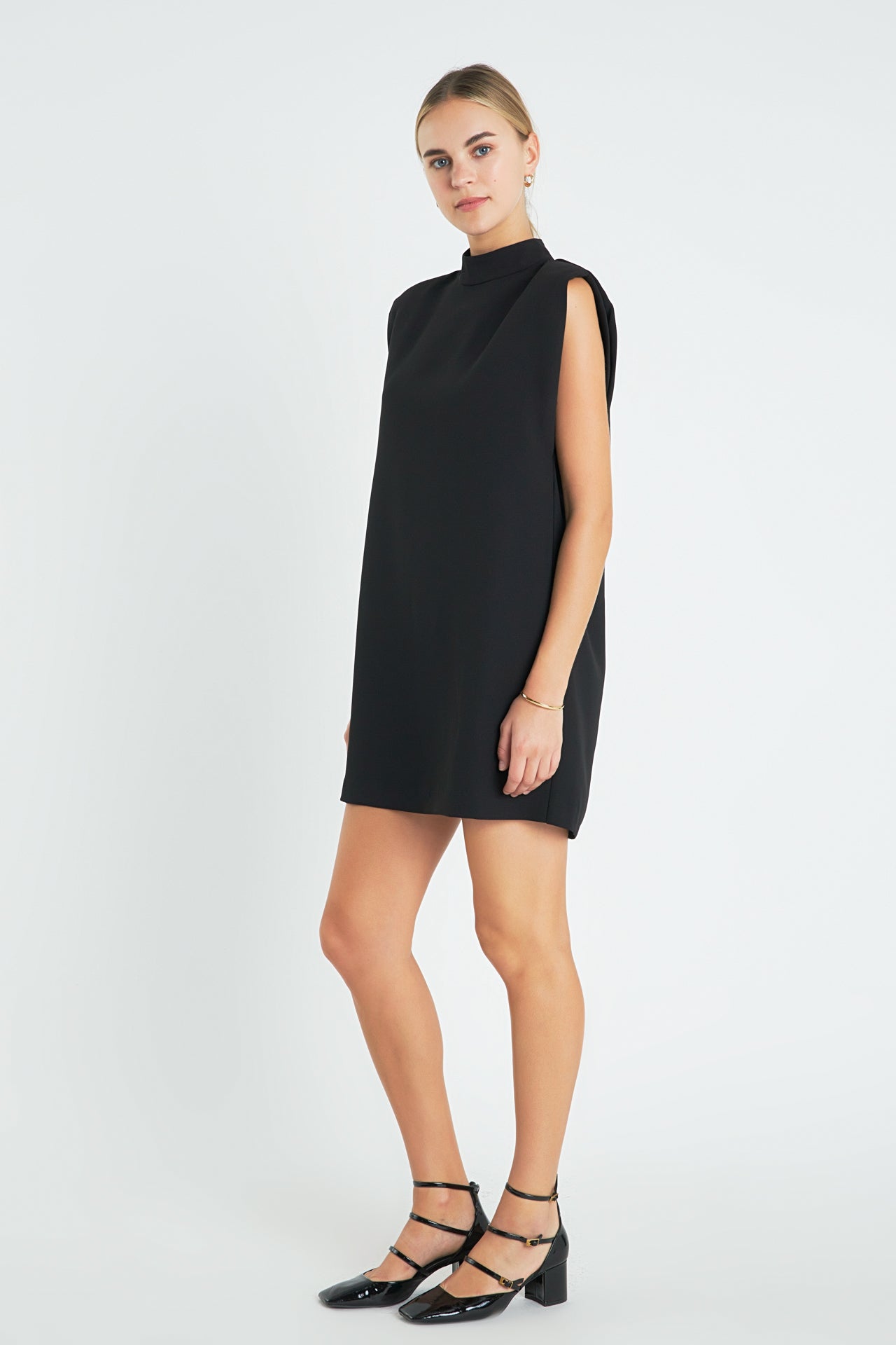 ENGLISH FACTORY - Mock Neck Shift Dress - DRESSES available at Objectrare