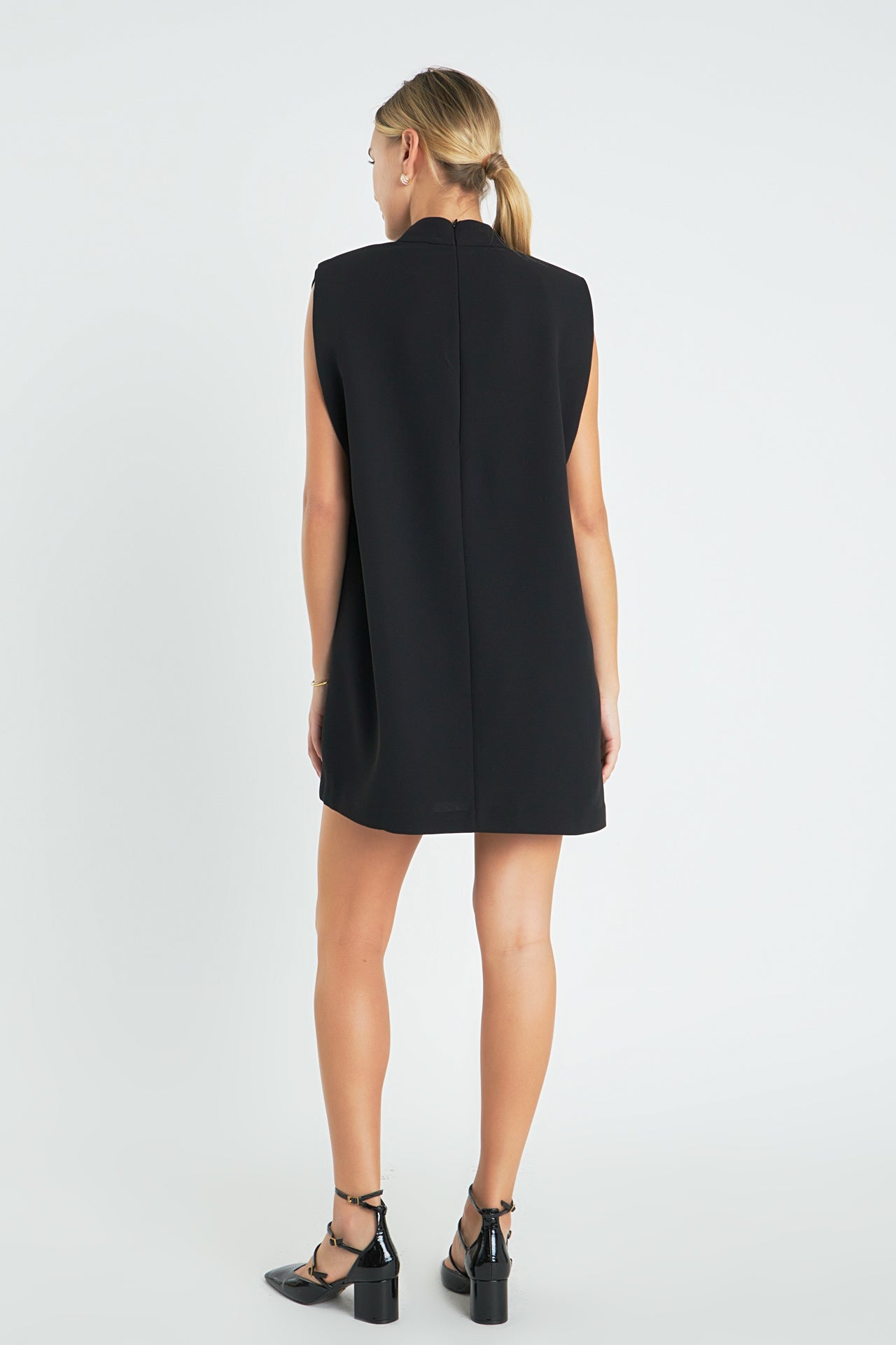 ENGLISH FACTORY - English Factory - Mock Neck Sleeveless Shift Dress - Final Sale - DRESSES available at Objectrare