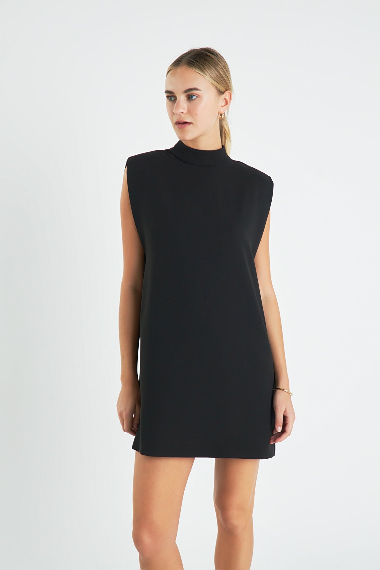 ENGLISH FACTORY - Mock Neck Shift Dress - DRESSES available at Objectrare